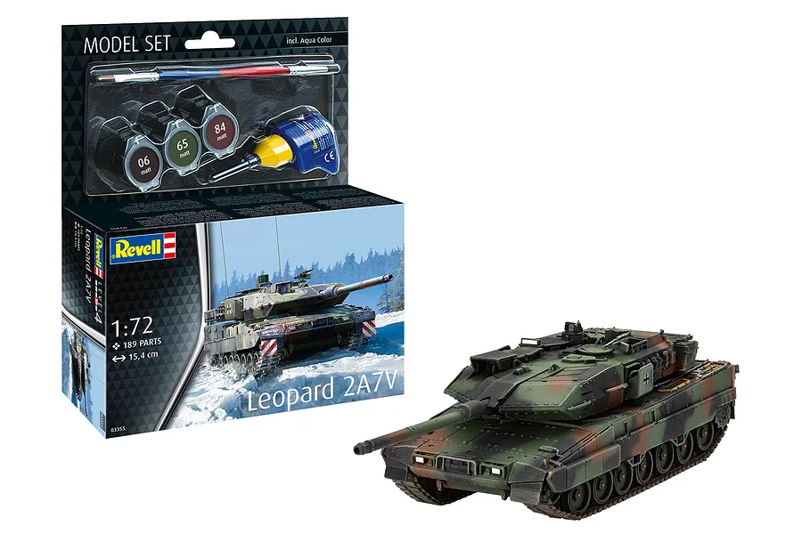 Revell 1/72 Leopard 2A7V Tank Scaled Plastic Model Starter Kit image 113653