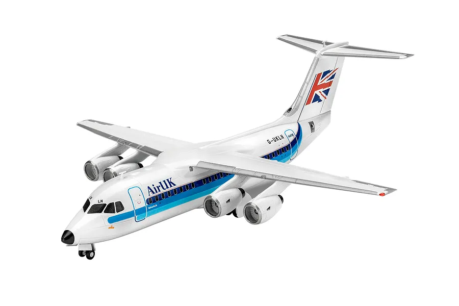 Revell 1/144 BAE 146 (RJ85) &amp;quot;AirUK&amp;quot; Carrier Jet Scaled Plastic Model Starter Kit image 113655