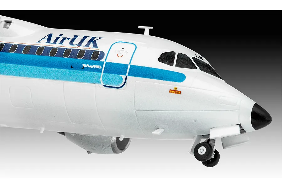 Revell 1/144 BAE 146 (RJ85) &amp;quot;AirUK&amp;quot; Carrier Jet Scaled Plastic Model Starter Kit image 113656