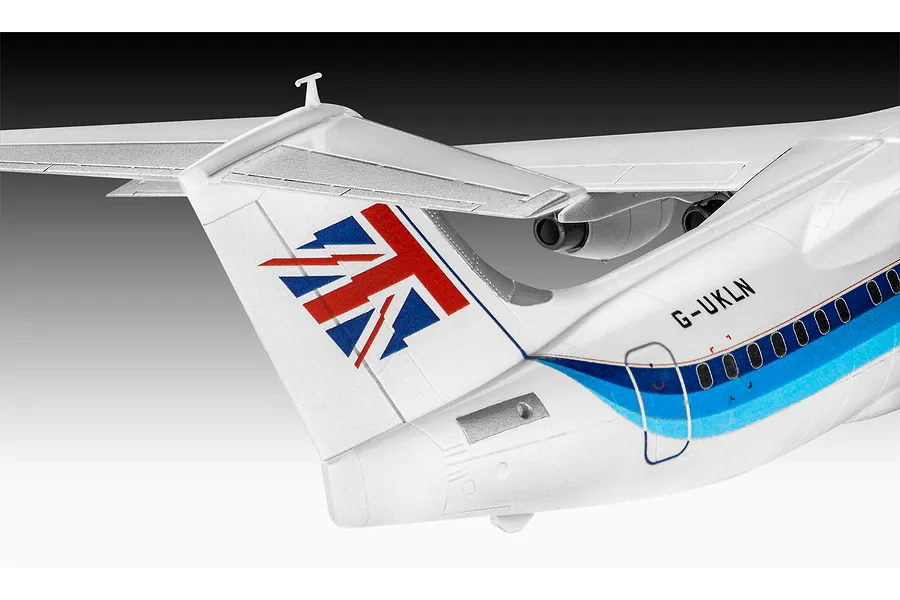Revell 1/144 BAE 146 (RJ85) &amp;quot;AirUK&amp;quot; Carrier Jet Scaled Plastic Model Starter Kit image 113657