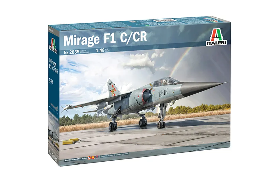 Italeri 1/48 Mirage F.1 (Super Decal Sheet) Fighter Scaled Plastic Model Kit image 113934
