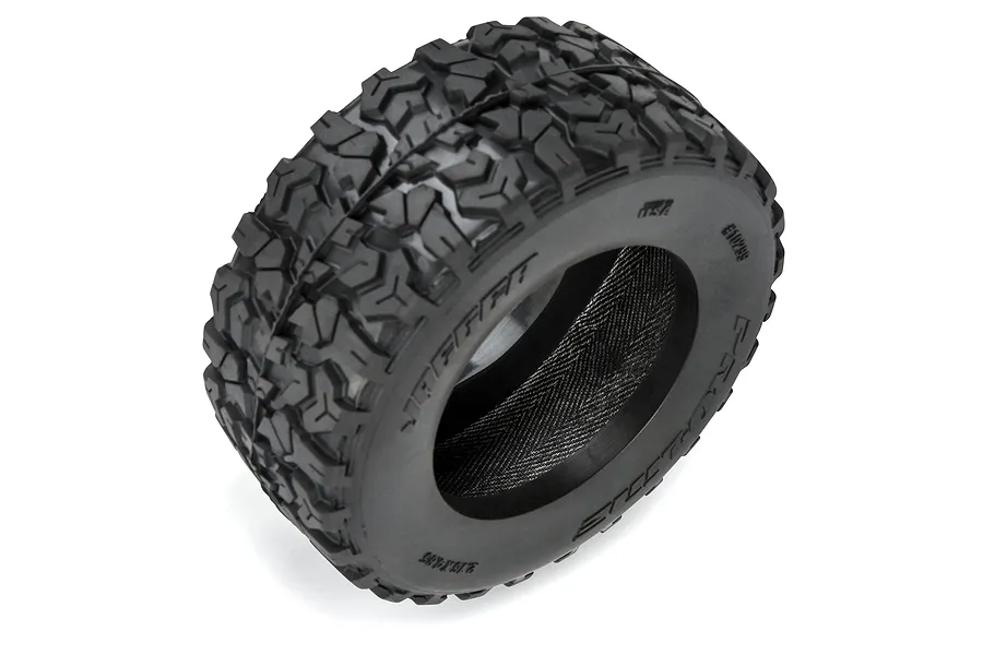 Pro-Line 2.8&amp;quot; Jaeger M2 (Medium Compound) Belted Tyres on Black Raid Rims - Glued Wheels 2Pcs image 114011