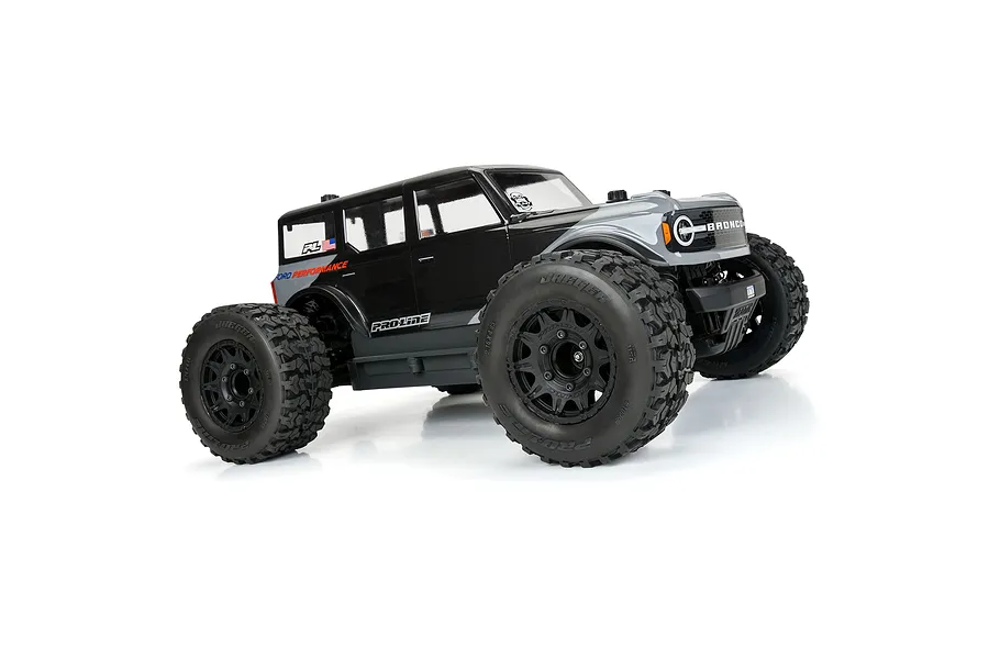 Pro-Line 2.8&amp;quot; Jaeger M2 (Medium Compound) Belted Tyres on Black Raid Rims - Glued Wheels 2Pcs image 114015