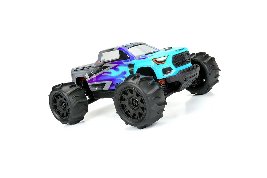 Pro-Line 1.9&amp;quot; Dumont MTD (Firm Compound) Paddle Tyres on Black Raid Rims - Glued Wheels 4Pcs image 6