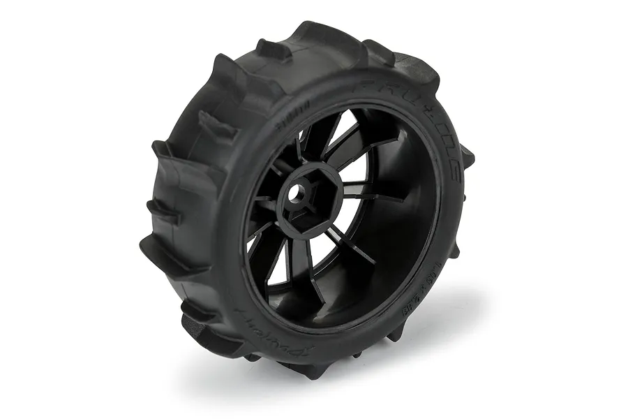 Pro-Line 1.9&amp;quot; Dumont MTD (Firm Compound) Paddle Tyres on Black Mach-10 Rims - Glued Wheels 4Pcs image 2