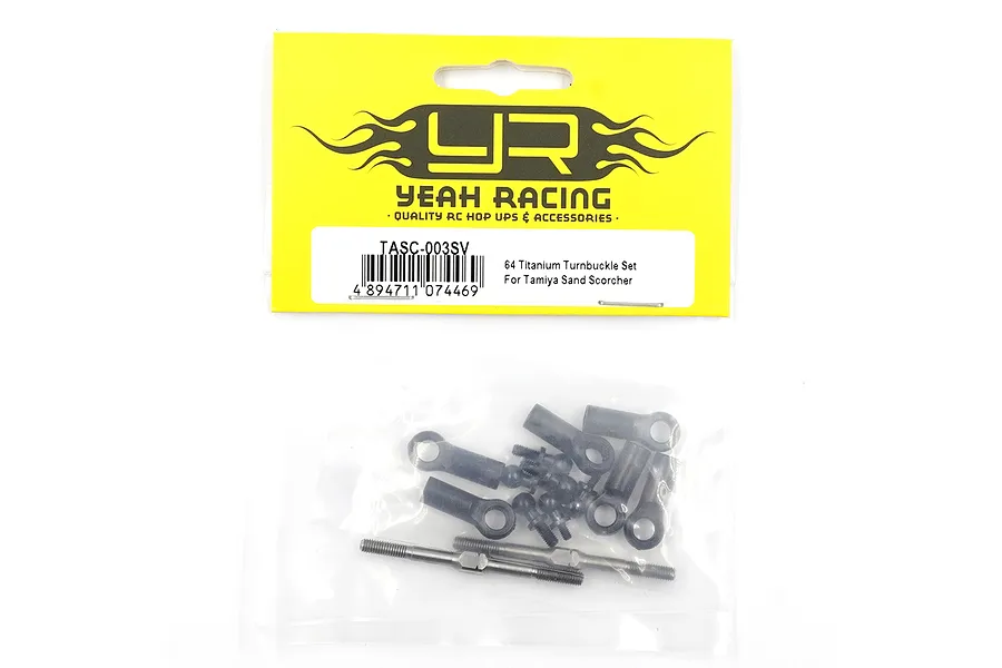 Yeah Racing Titanium Turnbuckle Set - Silver image 114097