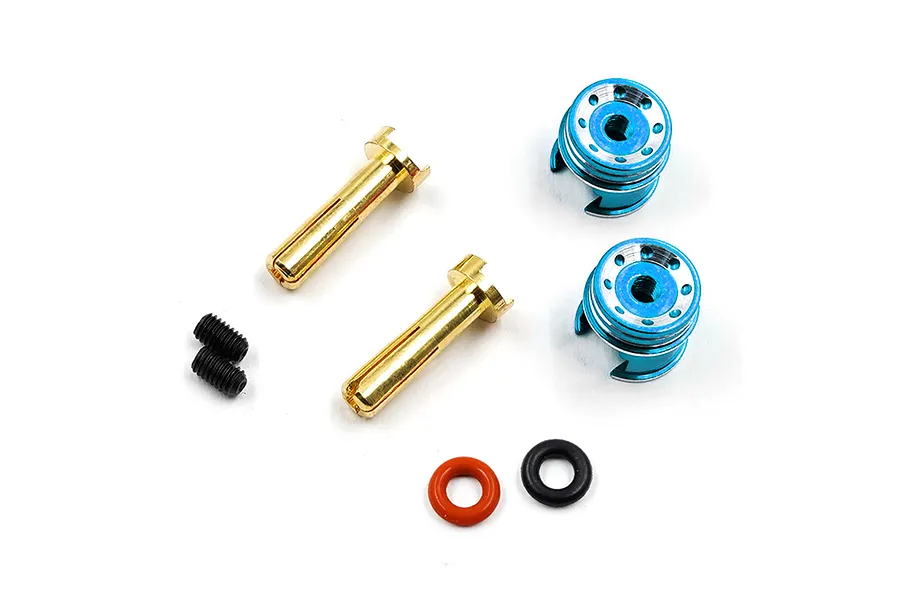 Yeah Racing Aluminium 4mm Bullet Plug Set with Grips - Blue image 114144