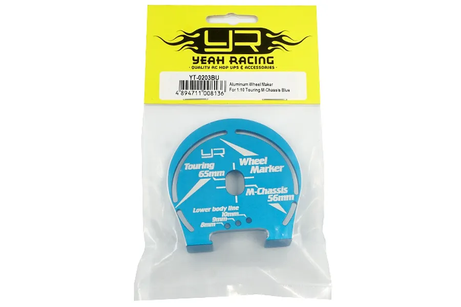Yeah Racing Aluminium 1/10 Touring Car Wheel Well Marker - Blue image 114182
