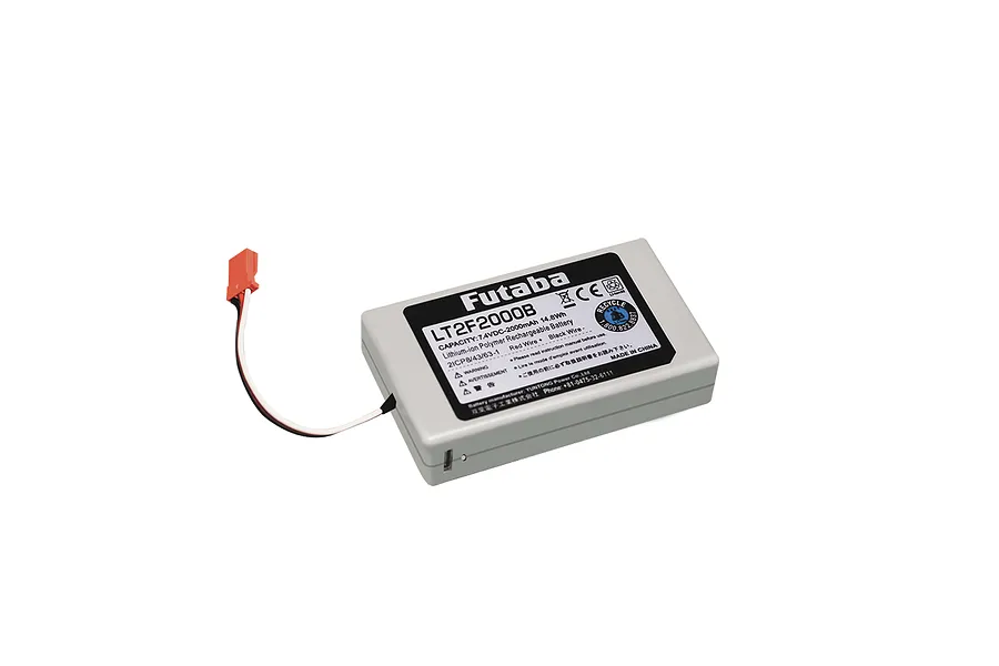 Futaba 7.4V 2000mAh Li-Ion Hard Case Transmitter Battery image 1