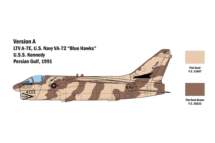 Italeri 1/48 A-7E Corsair Attack Aircraft Scaled Plastic Model Kit image 6
