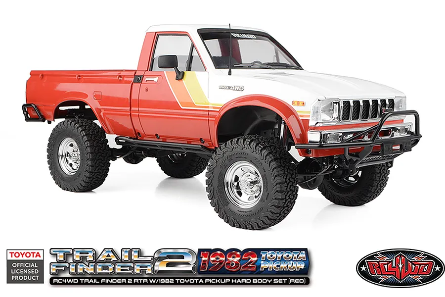 RC4WD Trail Finder 2 1982 Toyota 4X4 Pickup Truck Hard Body RC Rock Crawler Electric 4WD 1/10 Scale RTR - Red image 114873