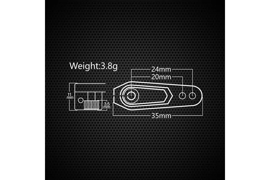 Power HD Aluminium 25T 20-24mm Servo Horn - Black image 114976