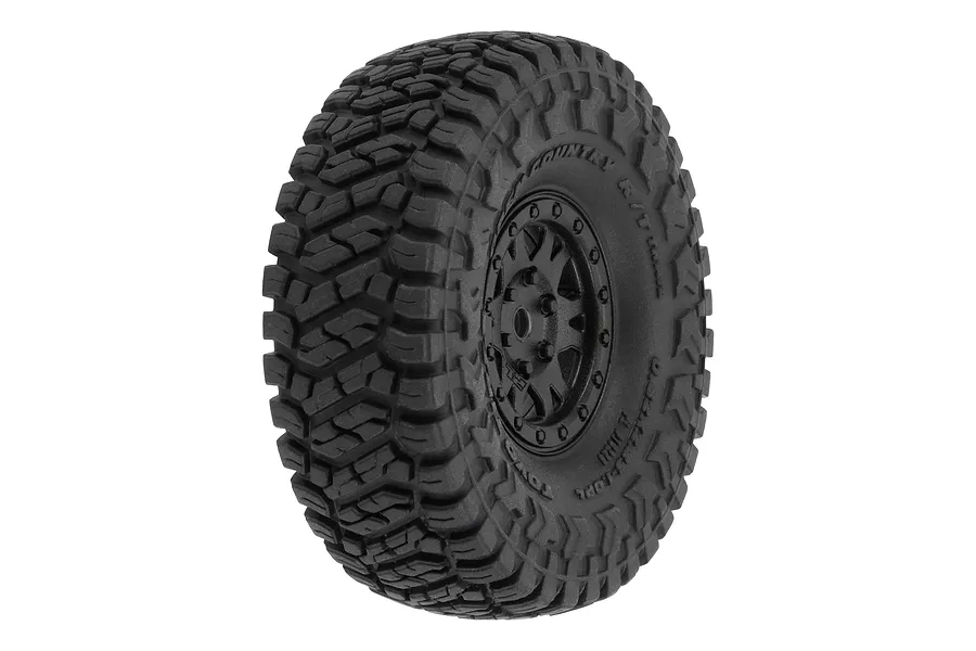 Pro-Line 1.0&amp;quot; Toyo Open Country R/T Trail Tyres on Black Impulse Rims - Glued Wheels 4Pcs image 115107