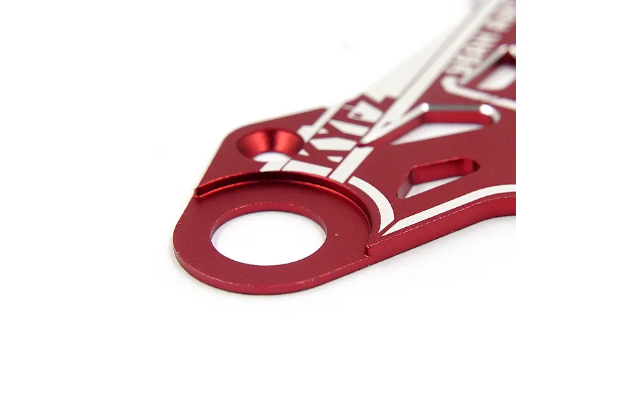 Yeah Racing Aluminium Bumper Plate Brace - Red image 3