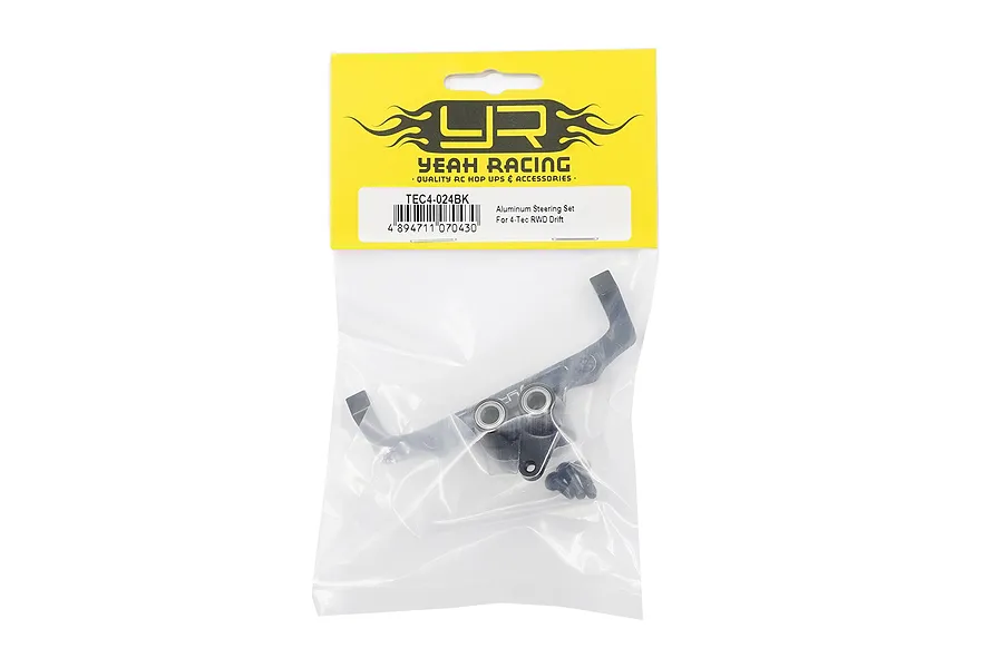 Yeah Racing Aluminium Steering Bell Crank/Drag Link Assembly - Black image 115203
