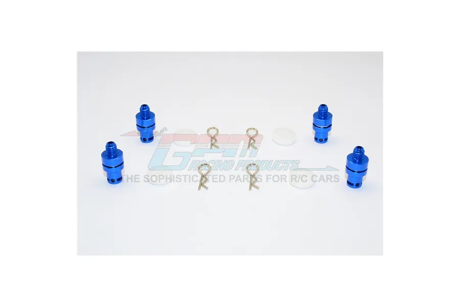 GPM Aluminium Front and Rear Magnetic Body Post Set 4Pcs - Blue image 115228
