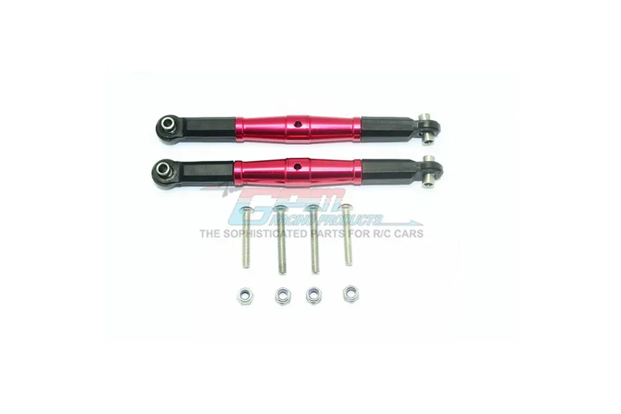 GPM Aluminium Front Steering Turnbuckles 2Pcs - Red image 1
