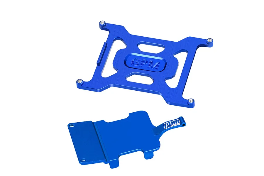 GPM Aluminium Battery Holder and Electronics Mount 2Pcs - Blue image 115255