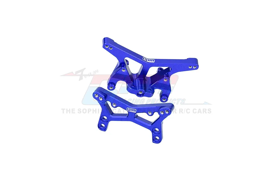 GPM Aluminium Front and Rear Shock Towers 2Pcs - Blue image 1
