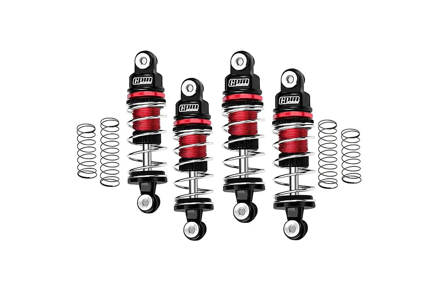 GPM Aluminium 32mm Front and 36mm Rear Complete Adjustable Shocks Set - Red image 115276
