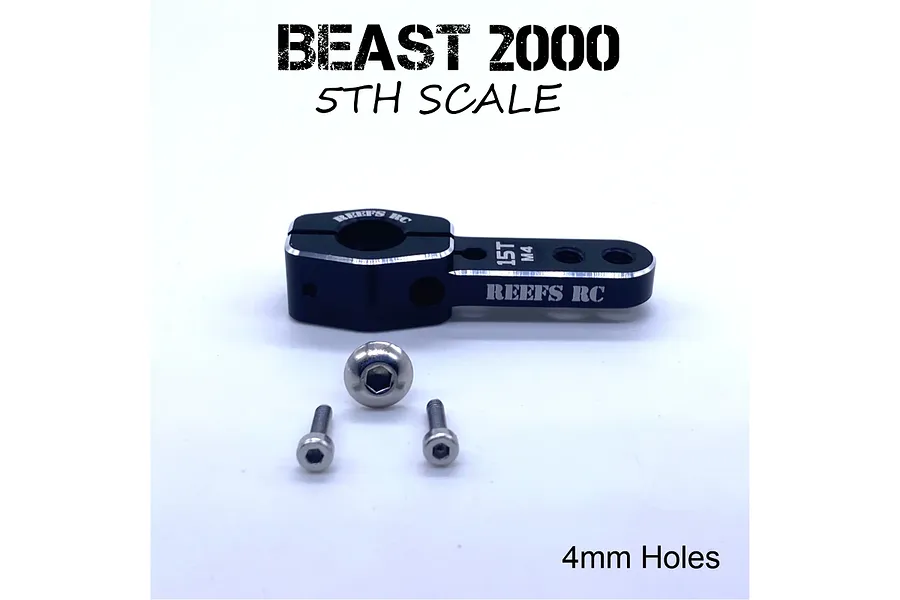 Reefs RC Aluminium 15T Single Servo Horn - Black image 115361