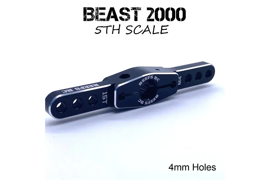 Reefs RC Aluminium 15T Double Sided Servo Horn - Black image 115362