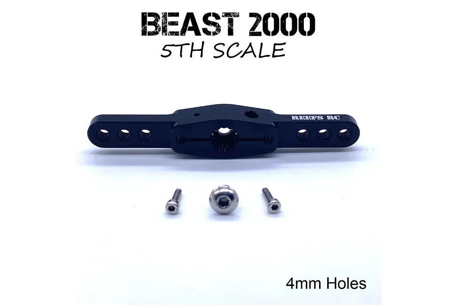Reefs RC Aluminium 15T Double Sided Servo Horn - Black image 115364