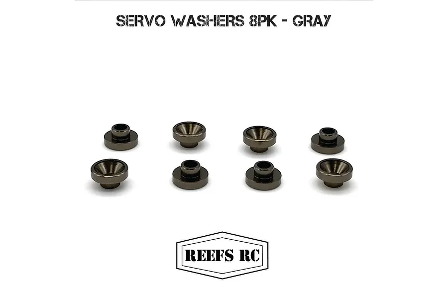 Reefs RC Aluminium Servo Washers 8Pcs - Grey image 115377