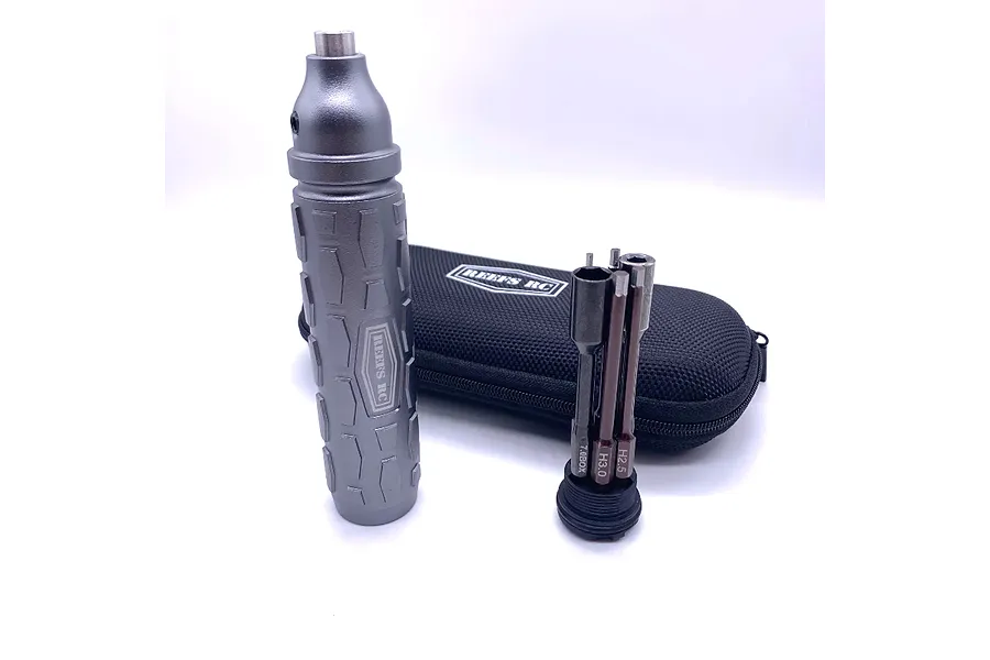Reefs RC Multi-Tool Handle with Magnetic Hex Tips and Nut Drivers - Silver image 115409
