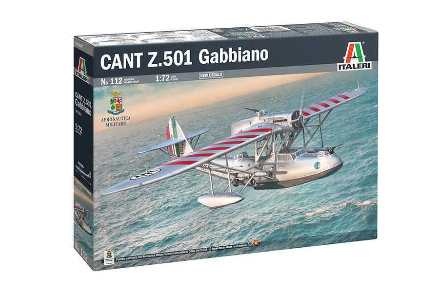 Italeri 1/72 CANT Z.501 Gabbiano Bomber Scaled Plastic Model Kit image 115416