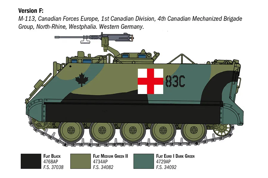 Italeri 1/35 M-113A1 APC Armoured Personnel Carrier Scaled Plastic Model Kit image 115433
