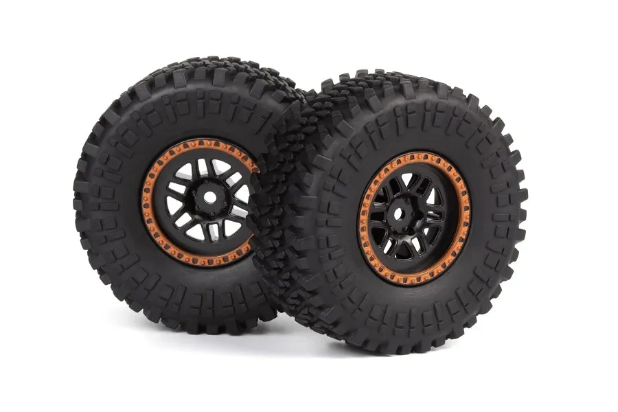 Maverick Doha Wheels on 12 Spoke Orange Rims 2Pcs - Glued Wheels image 115491