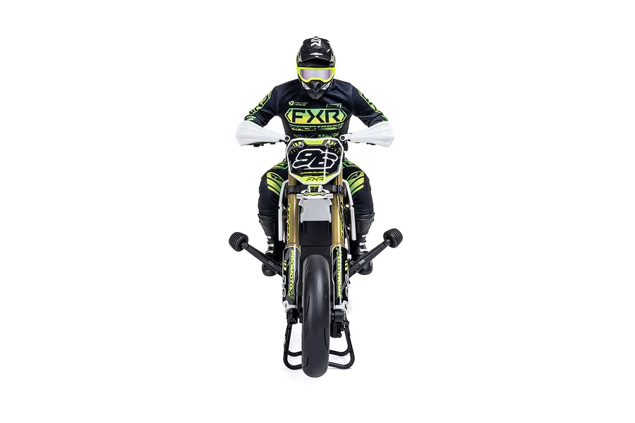 Losi Promoto-SM FXR Supermoto RC Motorcycle Electric Brushless 1WD 1/4 Scale RTR - White image 115763