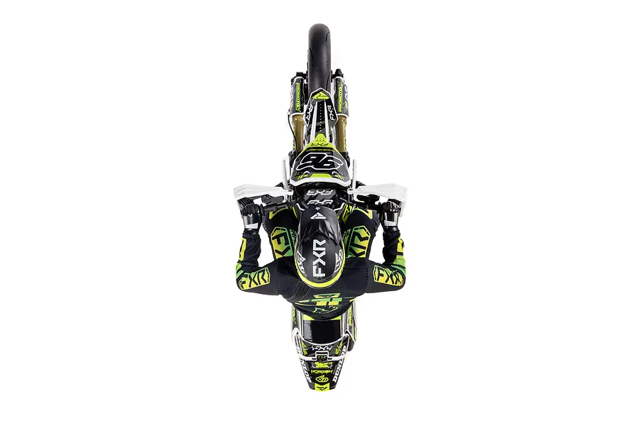 Losi Promoto-SM FXR Supermoto RC Motorcycle Electric Brushless 1WD 1/4 Scale RTR - White image 115765