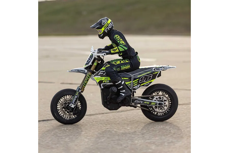 Losi Promoto-SM FXR Supermoto RC Motorcycle Electric Brushless 1WD 1/4 Scale RTR - White image 115771