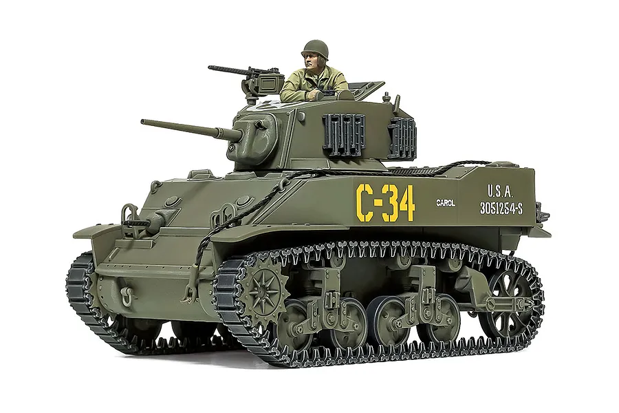 Tamiya 1/48 Tamiya U.S M5A1 Stuart Light Tank Scaled Plastic Model Kit image 115818
