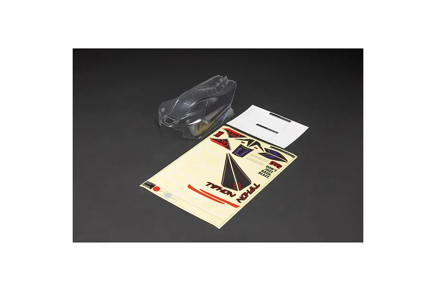 ARRMA 1/8 Typhon 4x4 Unainted Clipless Body Shell - Clear image 115920