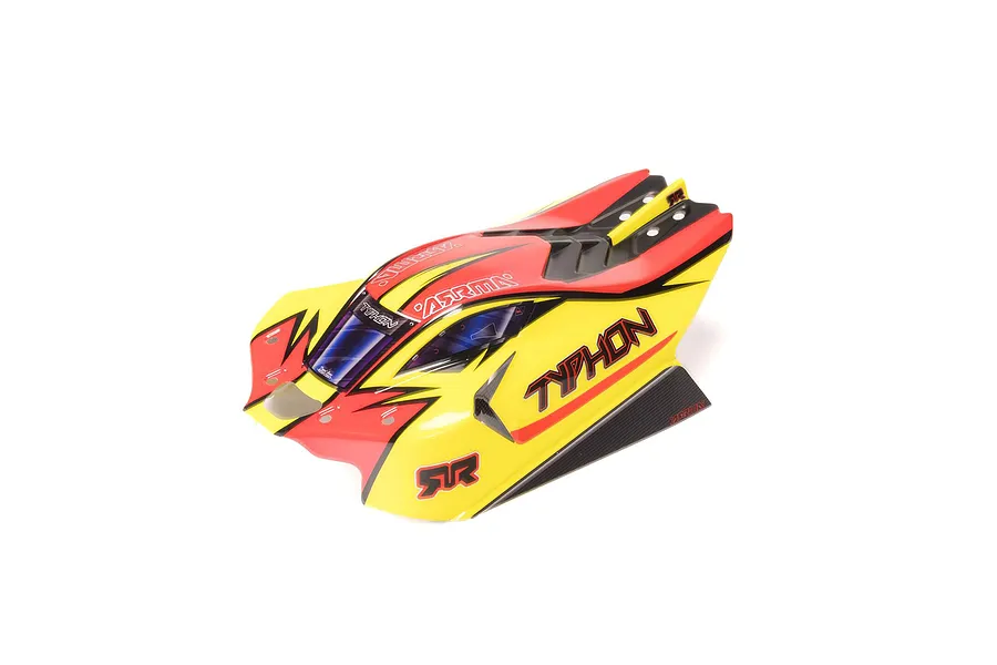 ARRMA 1/8 Typhon 4x4 Painted Clipless Body Shell - Yellow/Red image 115921