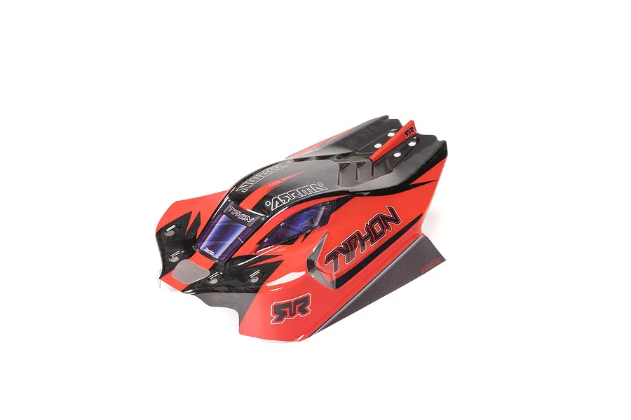 ARRMA 1/8 Typhon 4x4 Painted Clipless Body Shell - Red/Black image 115923