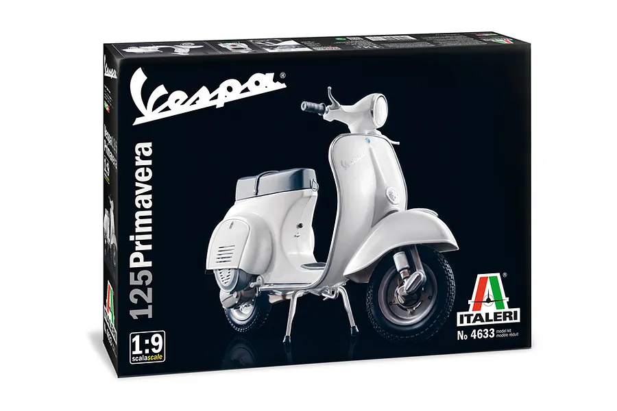 Italeri 1/9 Vespa 125 Primaverai Scooter Scaled Plastic Model Kit image 116128