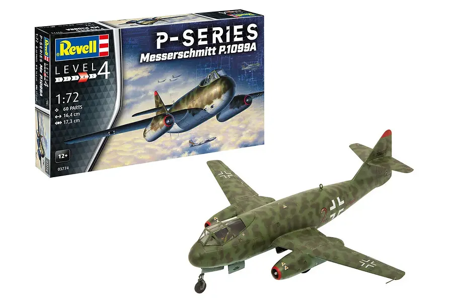 Revell 1/72 Messerschmitt P.1099A - P-Series Fighter Jet Scaled Plastic Model Kit image 116225