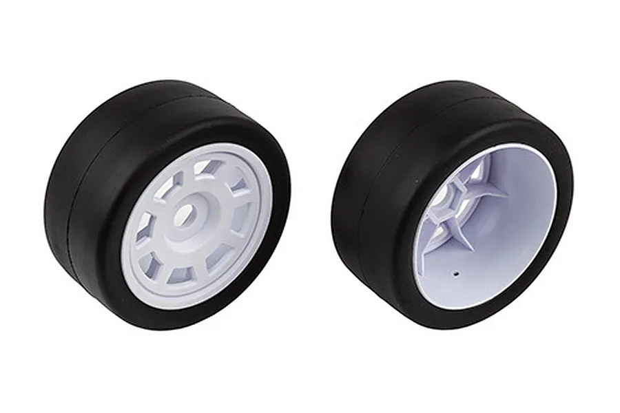 Team Associated 1/7 SR7 Tyres on White Rims 2Pcs - Glued Wheels   image 116393
