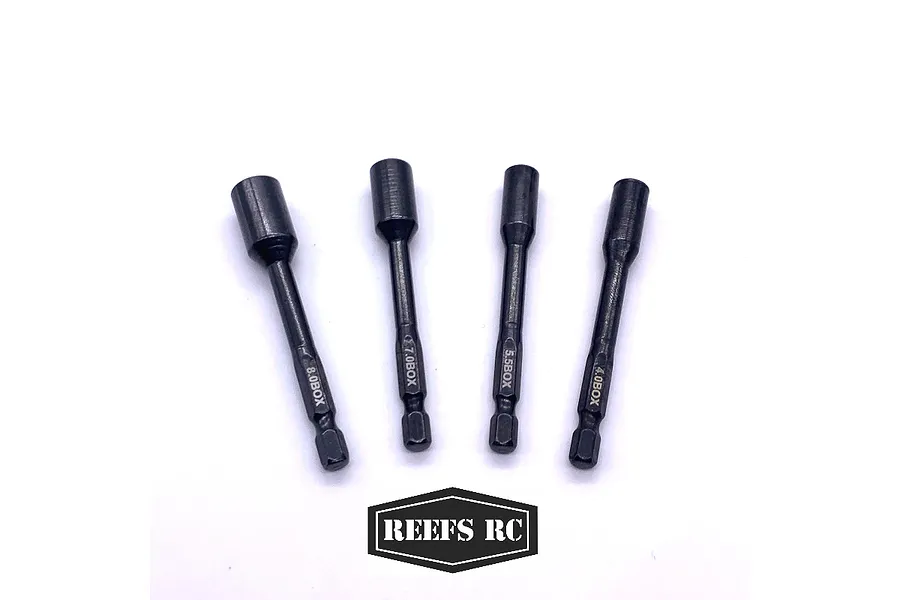Reefs RC 4.0, 5.5, 7.0 and 8.0mm Speed Tips Nut Drivers 4Pcs image 116395