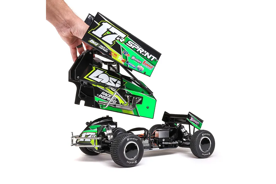 Losi 22S Sprint RC Sprint Car Electric Brushless 2WD 1/10 Scale RTR - Green image 116465