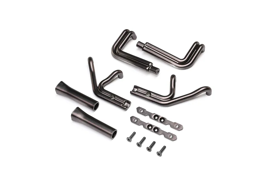 Losi 1/10 Header Set - Black Chrome image 116542