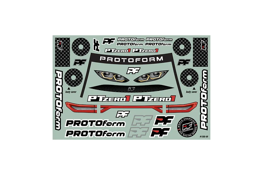 Protoform 1/10 PTzero1 PRO-Lite (0.5mm) Unpainted Body Shell - Clear image 116709