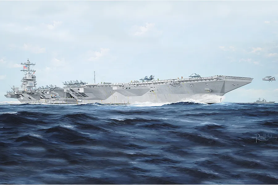 Trumpeter 1/350 USS Gerald R.Ford CVN-78 Aircraft Carrier Scaled Plastic Model Kit image 116748