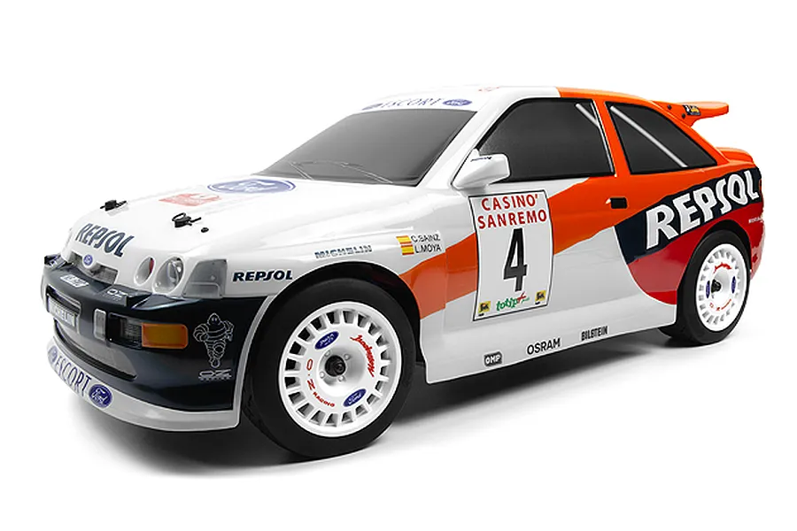 HPI WR8 Flux Ford Escort RS Cosworth RC Rally Car Electric Brushless 4WD 1/8 Scale RTR - Repsol Livery image 116763