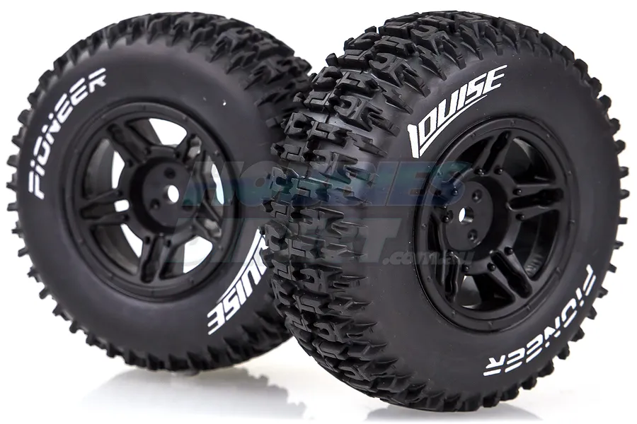 Louise 2.2/3.0&amp;quot; Pioneer Tyres on Black Rims - Glued Wheels 2Pcs image 11683