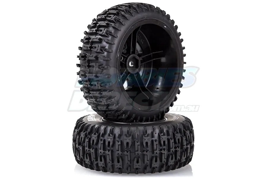 Louise 2.2/3.0&amp;quot; Pioneer Tyres on Black Rims - Glued Wheels 2Pcs image 11685